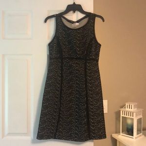 Black lace dress with cream underlay